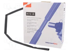HELLERMANNTYTON Tubo termoretráctil con pegamento 9mm 3:1 Negro 5m