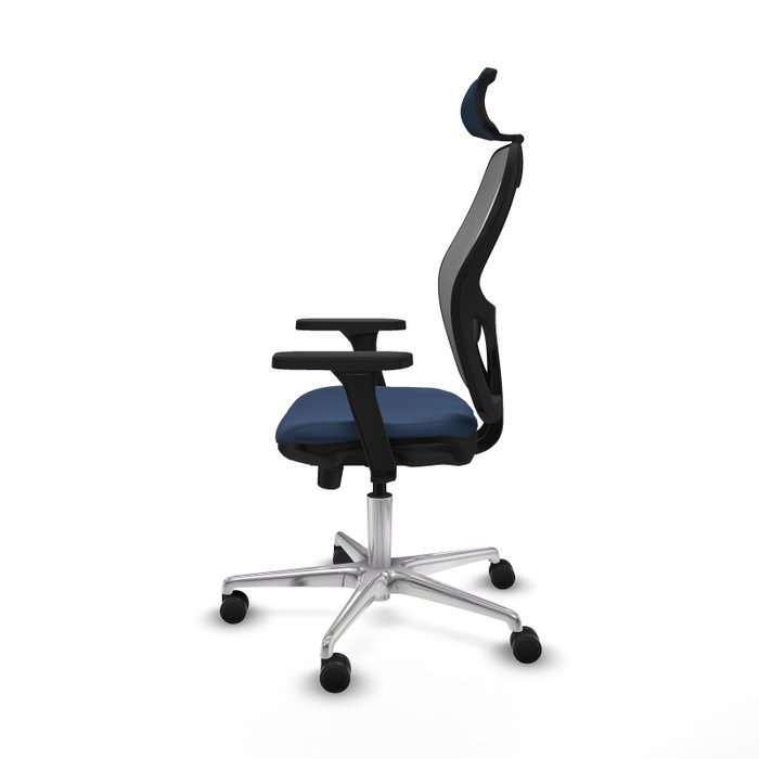 PIQUERAS Y CRESPO Silla de oficina Jorquera con mecanismo Sincro/Traslack Azul marino y Gris PIQUERAS Y CRESPO Silla de oficina Jorquera con mecanismo Sincro/Traslack Azul marino y Gris