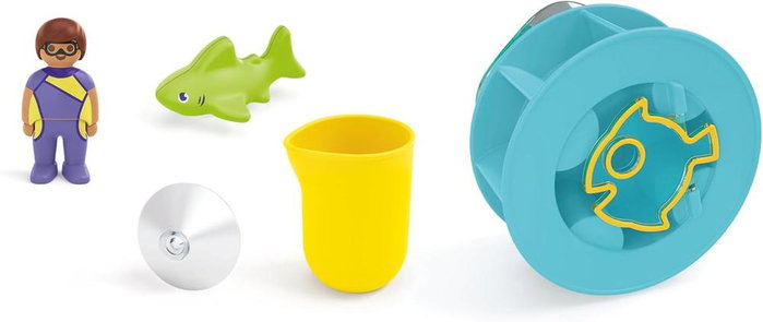 Playmobil Junior Aqua Rueda de Agua con Bebé Tiburón 71688