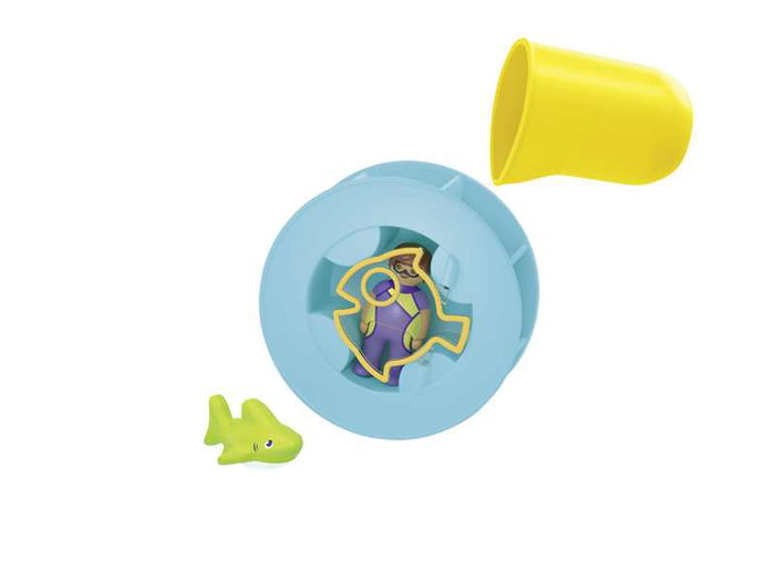 Playmobil Junior Rueda de Agua con Bebé Tiburón y Buzo, Juguete para Niños a Partir de 1 Año