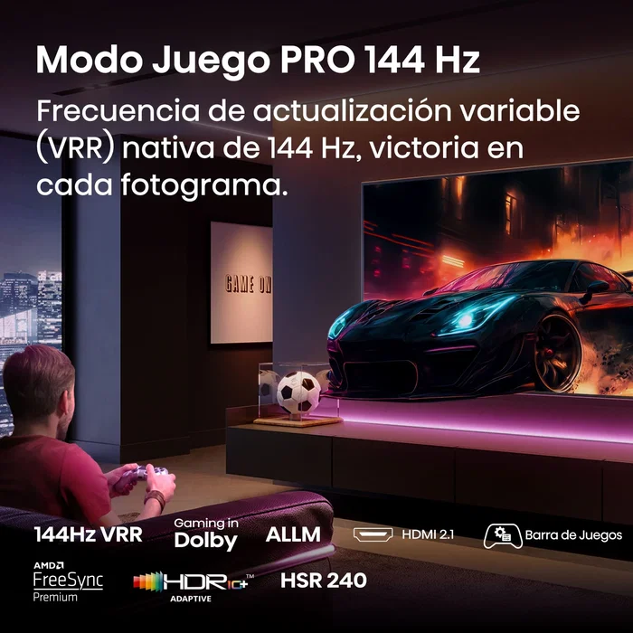 Hisense 65E7Q PRO 65 pulgadas 4K QLED Pro Smart TV Negro