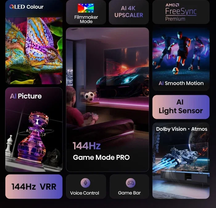 Hisense 65E7Q PRO 65 pulgadas 4K QLED Pro Smart TV Negro