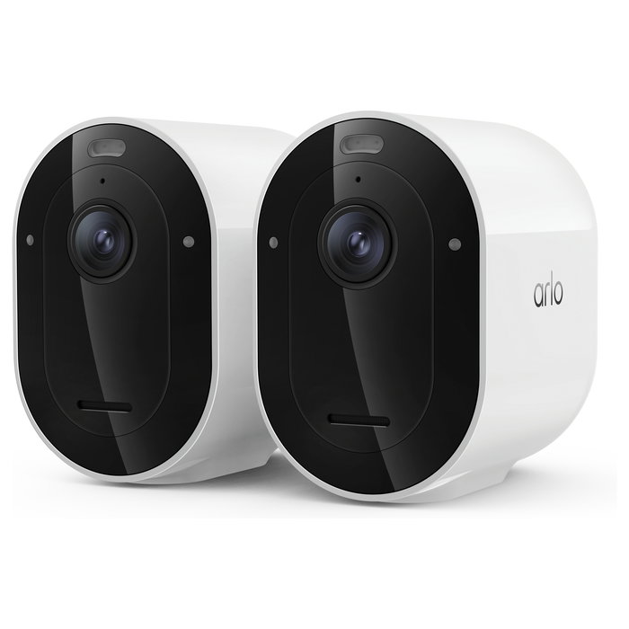 ARLO Pro 6 - Pack de 2 Cámaras de Seguridad Exterior 2K/4MP Inalámbricas con Visión Nocturna, WiFi, Alexa, Google Assistant, IP65, VMC4270P