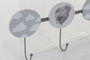 DKD Home Decor Perchero Pared Baby Gris Madera y Metal 5 x 40 x 17 cm (6 Unidades)