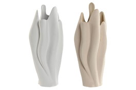 DKD Home Decor Jarrón de Gres Rugoso Surtido de 2 Unidades