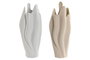 DKD Home Decor Jarrón de Gres Rugoso Surtido de 2 Unidades