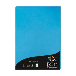Papel Clairefontaine Pollen A4 120G 50H Turquesa