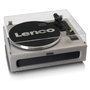 Lenco LS-440GY Tocadiscos de Tracción por Correa Automático Gris, 4 Altavoces, Bluetooth 5.0, Plato de Aluminio 33/45 RPM, Control de Tono y Botones, 40W RMS