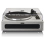 Lenco LS-440GY Tocadiscos de Tracción por Correa Automático Gris, 4 Altavoces, Bluetooth 5.0, Plato de Aluminio 33/45 RPM, Control de Tono y Botones, 40W RMS