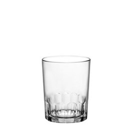 ADI Vaso de Vidrio Tensionado Saboya, H 65 mm, Capacidad 10 cl, Borde Grueso (Set de 24)
