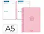 Liderpapel Agenda Escolar 26-27 Espiral Basic 2 Días Página A5 Bilingüe 70g Papel FSC, Rosa