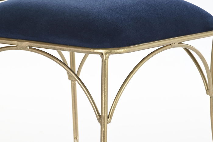 DKD Home Decor Silla Dorado Azul 42 x 88.5 x 45 cm