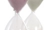 DKD Home Decor Reloj de Arena Cristal Perla Rosa y Blanco Surtido de 2