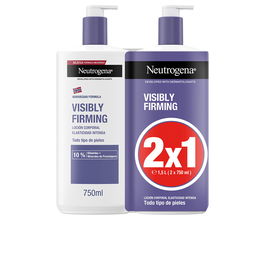 Neutrogena Loción Visibly Firming Elasticidad Intensa Pack 2 x 750 ml para Piel Seca, Más Suave y Elástica
