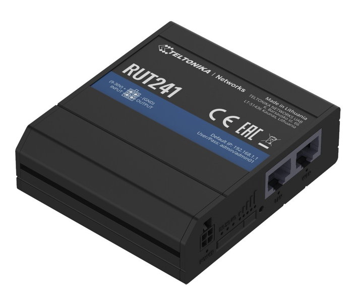 Teltonika RUT241 Router Industrial LTE 4G WiFi Negro
