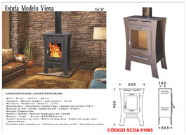 Finstock Estufa Leña 367 Viena Salida Superior 150