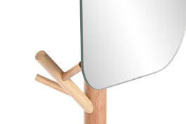 DKD Home Decor Perchero Scandi Negro Natural Madera Metal 33 x 185 x 33 cm