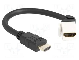 DeLOCK 90319 Cable HDMI Keystone Modul de 20 cm con conector hembra de 45°