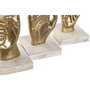 DKD Home Decor Figura de Manos en Aluminio y Madera, Surtido de 3 Unidades, Dorado y Blanco