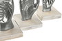 DKD Home Decor Figura Dorado Blanco 10 x 20 x 10 cm (3 Unidades)
