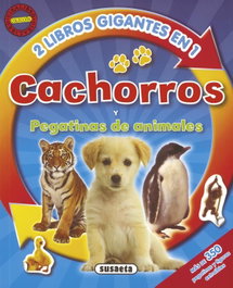 SUSAETA EDICIONES, Cachorros y pegatinas de animales (2 libros en 1) - Giralibros