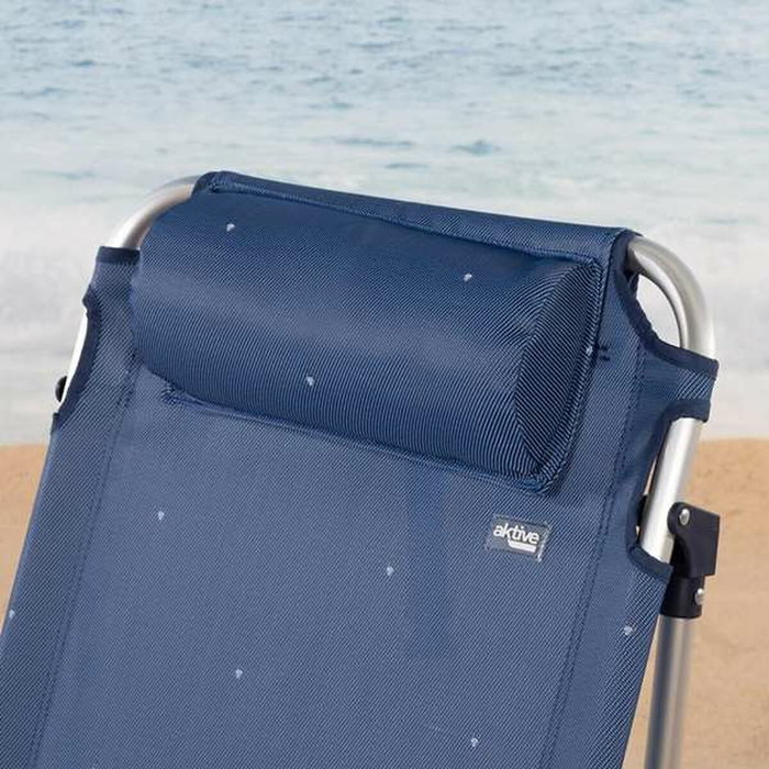 Silla de Playa Aktive Azul oscuro 51 x 45 x 76 cm Playa Silla de Playa Aktive Azul oscuro 51 x 45 x 76 cm Playa