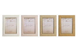 DKD Home Decor Set de 4 Marcos para Fotos 13x18 en Marrón y Beige