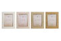 DKD Home Decor Set de 4 Marcos para Fotos 13x18 en Marrón y Beige