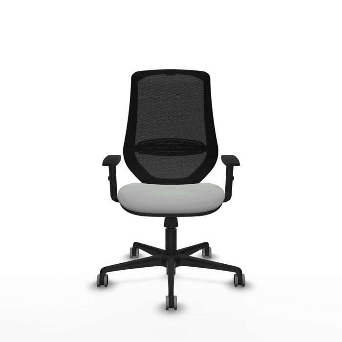 PIQUERAS Y CRESPO Silla de oficina Mardos con mecanismo Sincro, Gris claro y Negro
