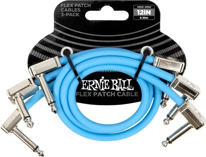 Ernieball Flex Patch 12" Azul - Cable para Pedalera, Pack 3 Unidades Ernieball Flex Patch 12" Azul - Cable para Pedalera, Pack 3 Unidades