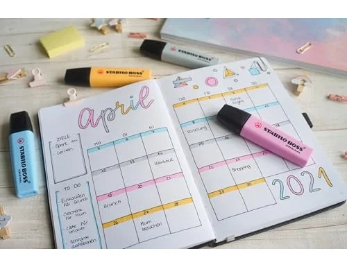 Stabilo Set de 10 Marcadores Fluorescentes Boss Original Rosa Pastel