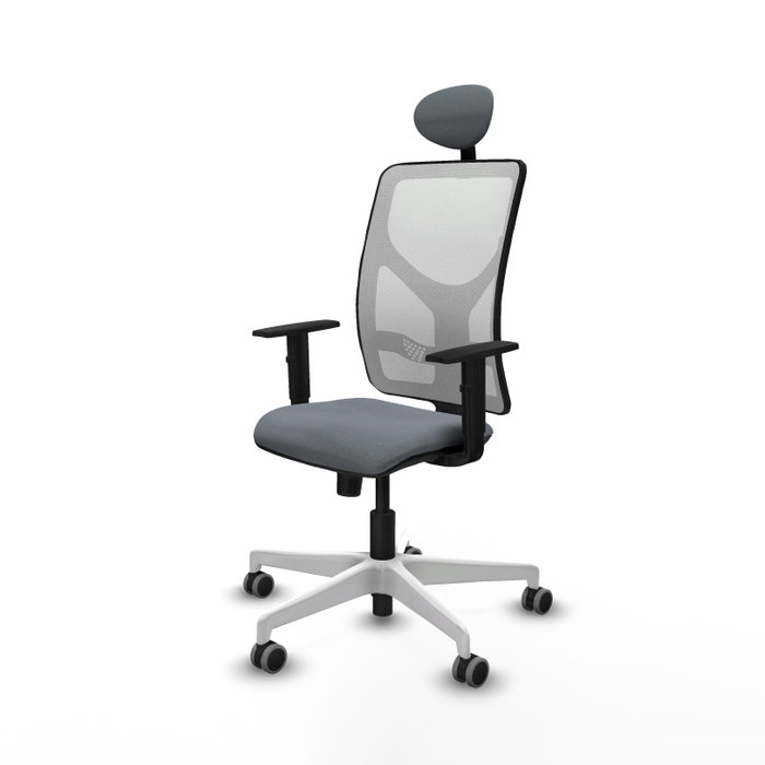 PIQUERAS Y CRESPO Silla de oficina Motilla con mecanismo Sincro, Gris y Blanco PIQUERAS Y CRESPO Silla de oficina Motilla con mecanismo Sincro, Gris y Blanco
