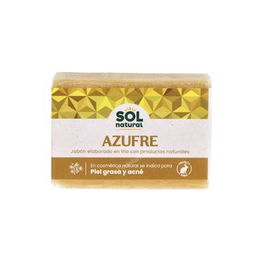 SOLNATURAL Jabón en Pastilla de Azufre 100Gr para Acné y Pieles Grasas