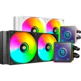 Mars Gaming ML-VISIONPRO240 Refrigeración Líquida AIO 240mm Negro con Pantalla IPS 4' y TDP 500W