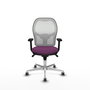 PIQUERAS Y CRESPO Silla de oficina Jorquera con mecanismo Sincro, Morado y Blanco