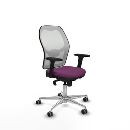 PIQUERAS Y CRESPO Silla de oficina Jorquera con mecanismo Sincro, Morado y Blanco