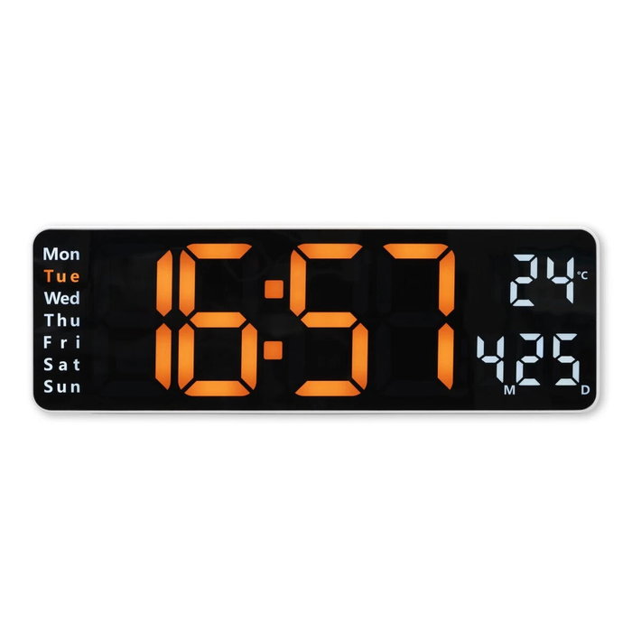 Hama Reloj de Pared Digital Santa Cruz con Termómetro, Blanco Hama Reloj de Pared Digital Santa Cruz con Termómetro, Blanco