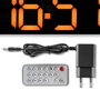 Hama Reloj de Pared Digital Santa Cruz con Termómetro, Blanco