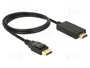 DeLOCK 85316 Cable Adaptador DisplayPort 1.2a a HDMI 4K 30Hz 1 m Negro