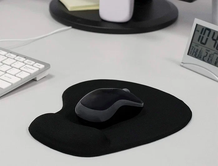 Q-connect Alfombrilla para ratón con reposamuñecas de gel negro 190x230x20 mm