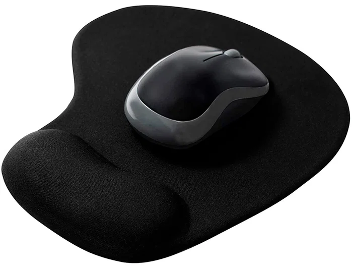 Q-connect Alfombrilla para ratón con reposamuñecas de gel negro 190x230x20 mm