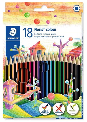 Staedtler Noris Colour Wopex Lápices de Colores Surtidos Estuche 18 ud