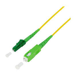 LogiLink Cable de parcheo de fibra simplex OS2 SM G.657.A2 SC/APC a LC/APC, 0,5 m
