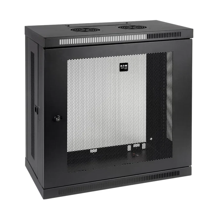 Tripp Lite SRW12U13 Armario Rack de Pared 12U Negro para Equipos de 19" - Gabinete con Cerradura, Ventilado, Capacidad 91 kg, Instalación Fácil