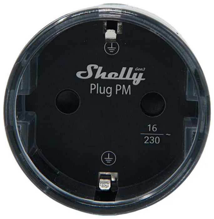 Shelly Plug PM Gen3 Matter Negro Shelly Plug PM Gen3 Matter Negro