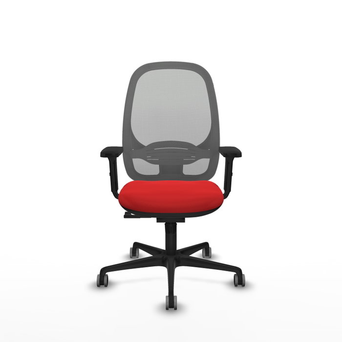 PIQUERAS Y CRESPO Silla de oficina Cilanco con mecanismo Sincro, Rojo y Gris
