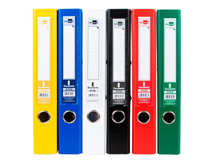 Liderpapel Archivador de Palanca A4 Forrado PVC Colores Surtidos Liderpapel Archivador de Palanca A4 Forrado PVC Colores Surtidos
