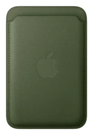 Apple iPhone 16/15/14/13/12 Funda Cartera FineWoven con MagSafe - Verde musgo, MGH74ZM/A, para tarjetas
