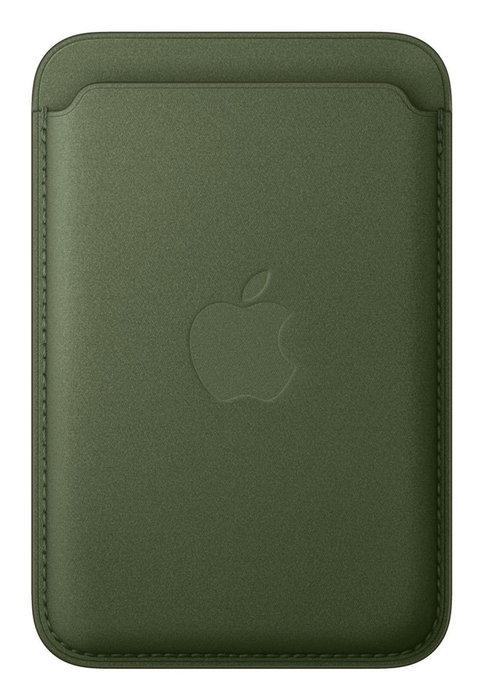 Apple iPhone 16/15/14/13/12 Funda Cartera FineWoven con MagSafe - Verde musgo, MGH74ZM/A, para tarjetas