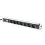 Digitus Regleta de enchufes DN-95402 7 tomas Aluminio 2m